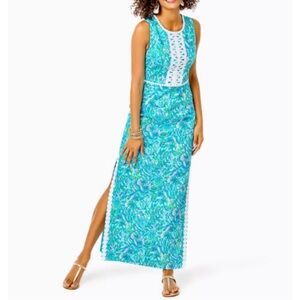 Lilly Pulitzer Ashler stretch maxi shift dress Size 10 NWT